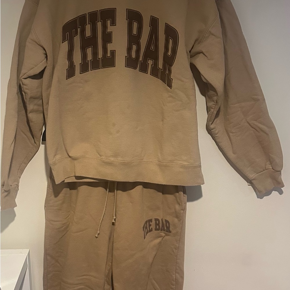 The Bar Tan Sweatshirt and Pants Set
